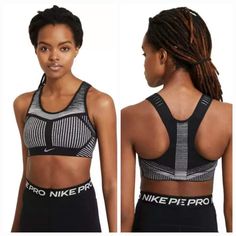 Brand New With Tags Attached Size : Women's Size Medium * Measurements Are Attached Color : Black & Grey Msrp : $80.00 The Nike Fe/Nom Flyknit Sports Bra Provides Stretch And Support In All The Right Places For A Compressive, Secure Feel And Minimal Bounce While You Move. Molded Cups And A Nearly Seamless Design Make It All About Support And Comfort To Empower Your Performance. Benefits Advanced Support Flyknit Technology Is Breathable, Flexible And Supportive. It Hugs You In With A Compressive Nike Seamless Sports Top, Nike Seamless Athleisure Top, Nike Seamless Tops With Medium Support, Fitted Gray Sports Bra, Black Sports Bra For Light Sports, Nike Gray Sportswear Activewear, Nike Fitted Seamless Activewear, Nike Gray Activewear For Workout, Nike Sporty Gray Activewear