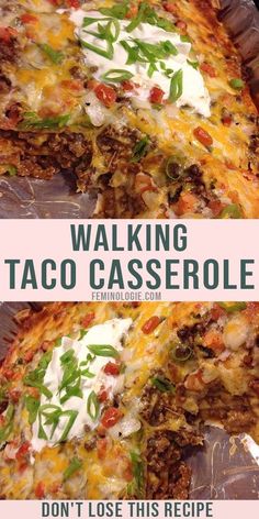 Walking Taco Casserole, Walking Taco, Taco Casserole, Beef Casserole Recipes, Ground Beef Recipes For Dinner, Mexican Food Recipes Easy, Easy Casserole Recipes, Beef Recipes Easy, Beef Recipes For Dinner