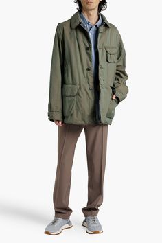 Find MAISON MARGIELA Cottontwill Field Jacket on Editorialist. Field jacket cotton-twill storm flap buttoned cuffs multipockets button fastenings through front fully lined mid-weight, non-stretchy fabric dry clean made in italy Field Jacket, Luxury Gifts, Gift Collections, Army Green, Cotton Twill, In Italy, Italy, Luxury Fashion, Green