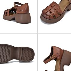 These sandals are designed in a retro style with 60 mm block heel. Made from soft leather, soft bottom that ensure all-day comfort. Wear yours with tailoring and denim alike. Color: Brown/Beige/GreyMaterial: Top layer leatherLining: No, Just cow leather the other sideInsole: PUSole: RubberHeels: 6Cm/2.36" Fit: Medium to Wide, Runs Normal.Origin: Made in China Production Time: About 3-5 days (Any exceptional case will email you, Please pay attention to your email left) Shipping Time: Free Shippin Retro Summer Heels With Buckle Closure, Retro Round Toe Sandals With Buckle Closure, Retro Sandals With Buckle Closure, Retro Sandals With Buckle Closure And Round Toe, Vintage Block Heel Sandals For Spring, Vintage Sandals With Block Heel For Spring, Vintage Leather T-strap Open Toe Sandals, Vintage Leather T-strap Sandals With Open Toe, Brown Low Heel Block Heels For Summer