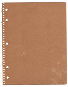 a brown paper with holes on it