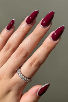 35 Trendy Red Nail Designs to Literally Fire Up Your Look in Seconds Design On Red Nails, Nail Ideas Simple Design, Gel X Nails Red, Trendy Nails Ideas 2024, Red Gel Nails Designs, Cherry Red Nail Designs, Red Color Nails, Nails Red Dress, Trendy Nails Designs