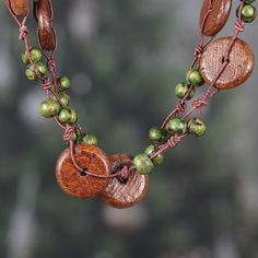 The Indian forest blesses you with a bold complement of bohemian allure. This beaded necklace—presented by Rahul Jain—combines brown and green haldu wood beads, distributing them along a dapper design of soft cotton cords. Indian Forest, Cotton Jewelry, Cotton Necklace, Autumn Necklace, Brown Jewelry, Bead Ideas, Mens Jewelry Necklace, Brown And Green, Green Jewelry