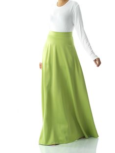 Experience effortless elegance with this luxurious satin maxi skirt, perfect for a variety of formal occasions. Its high waist design and invisible zipper provide a flattering silhouette, while the lack of lining adds a touch of daring. For the best fit, size up if you are in between sizes. At 42 inches long, this skirt exudes sophistication and grace. Hand wash for lasting perfection. Satin Maxi Skirt, Elegant Skirt, Satin Maxi, Waist Length, Skirts Online, Invisible Zipper, Formal Occasion, Maxi Skirt, Satin