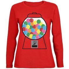 Top Rated Candy Gumball Machine Costume Womens Long Sleeve T Shirt, women's tops Gumball Machine Costume, Gumball Machine, Old Glory, Elegant Shirt, Fashion Tops, Womens Clothing Tops, Women Long Sleeve, Long Sleeve T Shirt, Hoodie Shirt