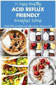 the top 10 easy healthy acid refluxx breakfast ideas with free printables