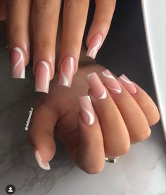 White Abstract Nails Square, Nails 23, Grad Nails, Nail Vibes, Acrylic Nails Nude, Brown Acrylic Nails, 2023 Nail, Vibrant Nails