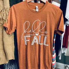 Never Worn T-Shirt Casual Brown T-shirt For Fall, Casual Graphic Print T-shirt For Fall, Everyday Fall T-shirt With Letter Print, Casual Brown T-shirt With Text Print, Soft-washed Casual T-shirt For Fall, Everyday Fall Slogan T-shirt, Fall Graphic Tee Soft-washed, Casual Fall T-shirt With Graphic Print, Casual Fall T-shirt With Text Print