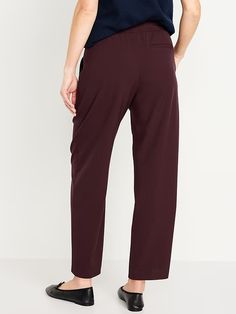 High-Waisted Pull-On Billie Straight Trouser | Old Navy Straight Trousers, Pull On Pants, Welt Pocket, Drawstring Waist, Old Navy, Trousers, High Waisted, Navy, Pants