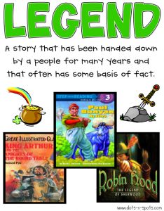 an image of the legend poster for children's books and crafts, with text that reads