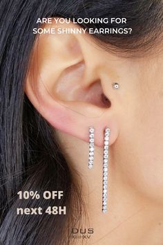 Get 10% OFF for buying in the next 48H! Cubic Zirconia Diamond Cut Drop Earrings, Diamond Cut Cubic Zirconia Linear Drop Earrings, Minimalist Hypoallergenic Diamond Jewelry, Dainty Linear Earrings For Anniversary, Diamond Cut Drop Earrings As A Gift, Minimalist Linear Earrings With Diamond Accents, Drop Diamond Earrings As A Gift, Diamond Drop Earrings As Gift, Diamond Dangle Linear Earrings For Anniversary