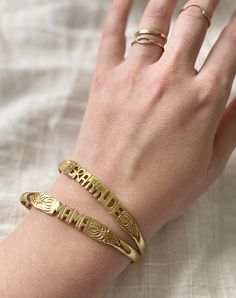 CUSTOM BALI WORD BRACELET Bracelets Cleobella Bohemian Engraved Bangle, Bohemian Engraved Bangle Cuff Bracelet, Gold Etched Bohemian Bangle, Bohemian Brass Bangle Engraved, Luxury Gold Bohemian Bangle, Mama Bracelet, Brass Cuff Bracelet, Mama Necklace, Weekend Travel Bags