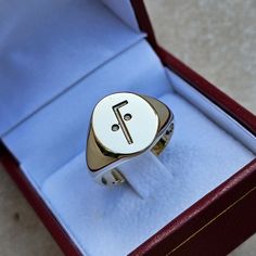 Masonic Ring made out of 9K Gold, classic chevalier design that bares the Tubalcain motife. Due to its simplicity, it's ideal for the small finger. Delivery and Postage: Postage of non-gold items is serviced with standard delivery options. Standard delivery is being conducted by ELTA with a tracking number with worldwide coverage at 10 working days. You may track your parcel at the following address: https://elta.gr/en/track Postage of gold items is being serviced by DHL Luxury 14k White Gold Signet Ring, Symbolic 14k Gold Initial Ring With Polished Finish, 14k Gold Symbolic Rings With Engraving Option, Heirloom Silver Initial Ring Tarnish Resistant, Timeless Silver Initial Ring For Formal Occasions, Symbolic Hallmarked Signet Ring For Formal Occasions, Timeless Silver Engraved Ring Stamped 14k, Symbolic Formal Signet Ring With Polished Finish, Symbolic Formal Signet Ring Hallmarked