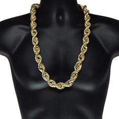 Huge hip hop rope chain, thick and chunky, old school retro 1980's celebrity rapper style, hollow dookie rope necklace for men. Beautiful 14k gold plated over hollow brass metal, for a brilliant mirror-like shine. Rope chain weighs 210 grams and is a super thick 20mm wide and 30" inches long, Stylish and secure spring ring clasp closure. Enjoy 100% FREE SHIPPING in the USA. Huge Hips, Rapper Style, Light Jewelry, Rope Chain Necklace, Necklace For Men, Mens Accessories Jewelry, Hip Hop Jewelry, Rope Necklace, Chains For Men