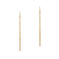 Stick Earrings, French Wire, Gold Diamond, Yellow Gold, Gold