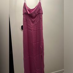 Zara Pink Satin Dress, Size Large, New With Tags. Pink Long Dress For Date Night, Zara Sheath Maxi Dress, Chic Long Pink Slip Dress, Chic Pink Sheath Maxi Dress, Pink A-line Maxi Dress For Date Night, Pink Sheath Maxi Dress For Cocktail, Silk Sheath Maxi Dress For Date Night, Zara Feminine Evening Maxi Dress, Zara Sundress For Evening