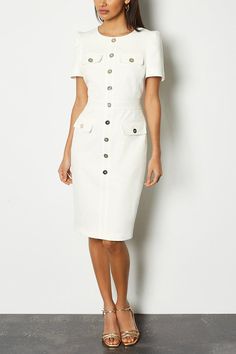 Utility Dress Classic Feminine Style, Utility Dress, Karen Millen Dress, Classic Feminine, Office Outfits Women, Shift Dresses, 40s Fashion, Classy Work Outfits, Karen Millen