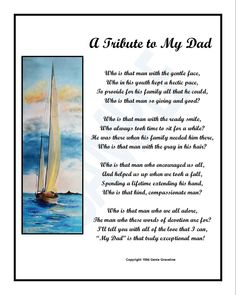 a poem with an image of a sailboat in the ocean