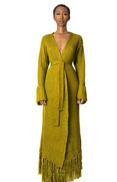 26 Most Wanted Fall Wardrobe Buys (According To YOU)+#refinery29 Fall 22 Dresses, Cardigan Dress, Milla Jovovich, Maxi Wrap Dress, Dress With Cardigan, Dress Design, Modest Outfits, Look Fashion, Classy Outfits