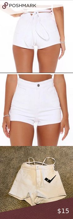 Tie me up high waisted shorts White high waisted shorts. New. Never worn. Fashion Nova Shorts High Waist White Fitted High-waisted Shorts, White High-waist High-stretch Shorts, High-waisted White Bottoms With Built-in Shorts, White High-waisted Bottoms With Built-in Shorts, White High-waisted Drawstring Shorts, High Waisted Shorts, White Shorts, Fashion Nova, High Waisted