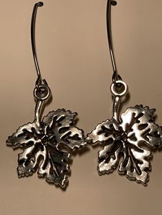 Beautiful stainless leaves. Nickel Free Silver Leaf Shaped Jewelry, Silver Leaf-shaped Jewelry With Ear Wire, Hypoallergenic Silver Leaf Jewelry, Leaf-shaped Metal Earrings As Gift, Metal Leaf-shaped Earrings As Gift, Leaf-shaped Metal Jewelry With Matching Earrings, Metal Leaf Shaped Earrings, Silver Leaf-shaped Jewelry, Nickel-free Silver Leaf Jewelry