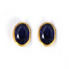 Blue Sapphire Studs in 14K Solid Yellow Gold, Natural Oval Cut Sapphire Earrings, Anniversary Gift, Dainty Studs, September Birthstone Product Details > Gemstone - Natural Blue Sapphire > Materials - 14K Solid Yellow Gold > Gemstone Shape - oval > Gemstone weight - 0.80 carats approx > Gross Weight - 1.870 grams approx > Earring Length : 6.5 mm Approx > Earring Width : 5 mm Approx > Setting type - Bezel setting *Production Time: Generally we keep stock of all products but if by any chance produc Sapphire Jewelry Set, Sapphire Diamond Pendant, Blue Sapphire Studs, Bezel Earrings, Sapphire Studs, Dainty Studs, Hanging Earrings, September Birthstone, Aquamarine Gemstone