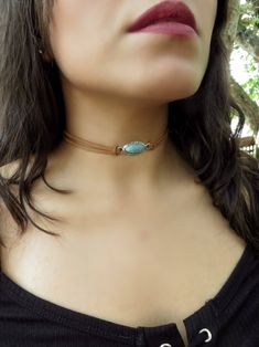 "Turquoise Choker, Native American style Jewelry Inspiration, Choker Necklace, Suede Choker Necklace, Bohemian Turquoise Necklace, Boho Jewelry ❤ BUY ANY 2 ITEMS ANS GET 15% OFF!! (USE COUPON CODE '15OFF') ❤ ❤ BUY ANY 4 ITEMS ANS GET 20% OFF!! (USE COUPON CODE '20OFF') ❤ ❤ BUY ANY 6 ITEMS AND GET 25% OFF!! ((USE COUPON CODE '25OFF') ❤ Complete any outfit with this unique gorgeous fashionable and trendy choker necklace ! Made from 3x1.5mm suede leather cord and 35x13mm turquoise connector charm. Suede Choker Necklace, Trendy Chokers, Turquoise Choker, Black Choker Necklace, Native American Style, Chakra Necklace, Native American Fashion, Black Feathers, Necklace Boho