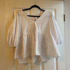 White Size 6 Puff Sleeve Babydoll Top Nwot Asos Tops, Babydoll Top, Puff Sleeve Top, Puff Sleeve, Sleeve Top, Asos, Color White, Top Blouse, Blouses