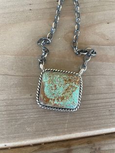 #8 Turquoise Square Necklace Wolf Inspiration, Square Necklace, Turquoise, Square