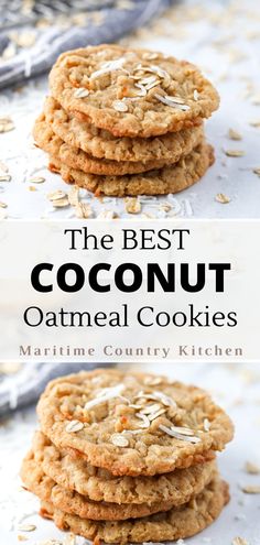 the best coconut oatmeal cookies are made with only three ingredients, and they're so good to eat