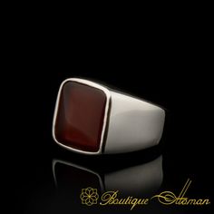 Plain Square Red Agate Modern Silver Ring Red Rectangular Rings With Polished Finish, Rectangular Red Rings With Polished Finish, Red Rectangular Ring With Polished Finish, Luxury Rectangular Ruby Ring, Elegant Ruby Ring With Rectangular Polished Finish, Elegant Rectangular Ruby Ring With Polished Finish, Rectangular Red Signet Ring For Gift, Red Rectangular Signet Ring For Gift, Elegant Carnelian Signet Ring As Gift