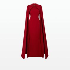 Amari Azalea Red Bolero With Soshin Dress – Maison Safiyaa USA Collared Formal Dress, Long Sleeve Red Gown, Red Formal Dress With Sleeves, Slim Fitted Dress, Elegant Long Sleeve Dresses Classy, Classy Red Dresses, Red Classy Aesthetic, Red Dresses Classy Elegant, Beautiful Gowns Classy