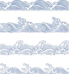 four blue waves on white background royalty photo - illustration, clipping and other items