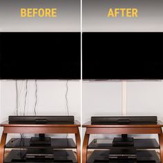 before and after images of a flat screen tv