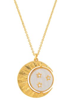 Capture the magic of moonlight with this Mother of Pearl pendant necklace. Comes with a simple chain to lay gracefully upon your décolletage.Gold-Plated Brass, Mother of Pearl (Nacre) Tai Jewelry, Toddler Girl Toys, Mother Of Pearl Pendant, Simple Chain, Perfume Gift Sets, Perfume Gift, Grad Gifts, Pearl Pendant Necklace, Gift Card Shop