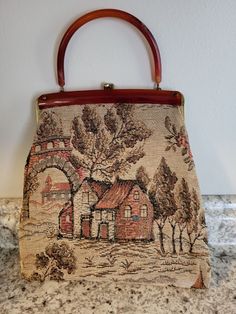 Vintage Tapestry Handbag with Snap Closure 1960's | eBay Vintage Tapestry Shoulder Bag For Evening, Vintage Tapestry Bag For Everyday, Tapestry Handbag, Vintage Tapestry Satchel With Top Handle, Vintage Tapestry Handmade Bags, Vintage Tapestry Tote Bag, Tapestry Handbags, Vintage Tapestry, Snap Closure