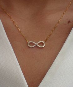 Infinity Locket, Infinity Necklace Gold, Sterling Silver Charm Necklace, Crystals Gems, Silver Charm Necklace, Ladies Necklace, Infinite Love, Moissanite Necklace, Charm Necklace Silver