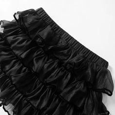 Black Acubi Style Skirt Short Pleated A-Line Skirt Chic Black Mini Skirt Acubi Fashion A-Line Skirt-3 Solid Color Mini Skirt For Party, Black Pleated Mini Skirt For Party, Black Party Skort With Pleated Detail, Elegant Black Nylon Skirt, Party Bottoms With Elastic Waistband, Mini Length, Stretch Mini Skirt With Elastic Waistband For Night Out, Party Mini Bottoms With Elastic Waistband, Spring Party Nylon Mini Skirt, Black Pleated Tiered Skort