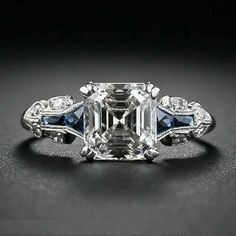 *DETAILS OF RING* Main Stone : Shape: Asscher Cut Main Stone : Color: White Main Stone : Weight: 2.80 Ct (Approx.) Main Stone : Lab-Created Metal : 935 Argentium silver Finish : Highly Polished *DESCRIPTION Ring Size: 7 ( Free Sizing ) Resizable : Yes Ring Size: 4 TO 14 (All Size Available) (Half and Quarter Size Available) We will make your personalized engraving free of cost as. Please provide your Full Address and Contact Number for easy delivery. It is made of (partly recycled) .935 Argentiu Bijoux Art Deco, Art Deco Diamond Rings, Deco Ring, Deco Jewelry, Vintage Jewels, Art Deco Ring, Art Deco Jewelry, Gorgeous Jewelry, Dream Jewelry