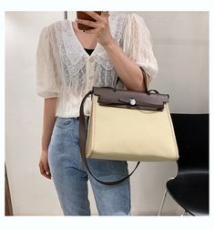 This tote bag is lovely and can be carried two way. This classic style goes well from season to season. Comes in four fabulous color styles from which to choose. Big Bags Fashion, Big Bag, Designer Shoulder Bags, Big Bags, Top Selling, Sling Bag, Large Bags, Leather Handle, Leather Tote