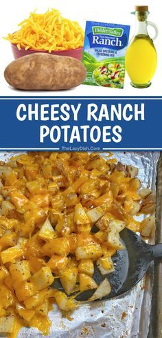 cheesy ranch potatoes are the perfect side dish to make ahead and freeze for lunch