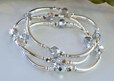 Salvation Bracelet, Bracelet Set Silver, The Bangles, Swarovski Crystal Bracelet, Swarovski Bracelet, Crystal Bangle, Silver Jewelry Rings, Silver Jewelry Handmade, Silver Bangle Bracelets