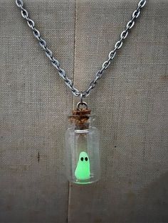 Adopt A Ghost, Pet Ghost, Ghost Necklace, Ghost Gifts, Glowing Necklace, Alternative Gifts, Adoption Certificate, Gothic Gifts, Mens Jewelry Necklace