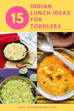 15 Indian Lunch Recipes for Toddlers (1-Year-old) Lunch Recipes For Toddlers, One Year Baby Food, Food Ideas For Toddlers, Indian Lunch Recipes, 1 Year Baby Food, Recipes For Toddlers