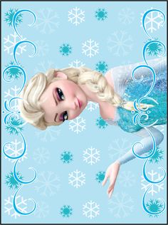 an image of a frozen princess with snowflakes