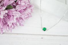 Emerald Necklace Gold Emerald Pendant Sterling Silver Emerald Elegant Nickel-free Necklace For May Birthstone, Elegant Nickel Free Necklace For May Birthstone, Nickel-free May Birthstone Necklace For Anniversary, Emerald Round Necklace For Gifts, Round May Birthstone Gemstone Necklace, Round May Birthstone Necklace With Gemstone, Round Gemstone Birthstone Necklace For May, May Birthstone Round Necklace, Round Emerald Necklace For Gift