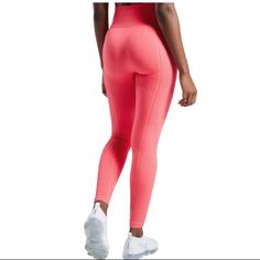 Gymshark Neon Pink Ultra Seamless Leggings Women’s Size S Nwt Let Yourself Glow. High-Rise Fit Seamless Jacquard Contouring Ribbed Waistband And Side Panels Printed Gymshark Logo To Waistband Your Performance Deserves To Be Seen. Assembled With A Flattering High-Waisted Fit, Leg Contouring Jacquard Details And Full-Length Ribbed Panels, The Ultra Seamless Leggings Are An Ultimate In Training Reinforcement And Reinvention. In Three Intense Colourways Ultra Seamless Is A Collection As Vibrant As Y Seamless Training Leggings, Seamless Leggings For Training, Stretch Functional Cargo Pants, Seamless High Waist Sports Pants, Seamless Full Length Activewear, High Waist Seamless Sports Pants, Seamless Training Pants, Pink Full Length Yoga Pants, Pink Full Length Sportswear Bottoms