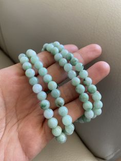 🌈 Jadeite Beaded (7.2mm) Necklace Bracelet, Green Jade, 108 beads 🌷 Untreated Natural Jadeite/ Grade A Jade 🌷 Jade from Myanmar/ Burma 🌷 100% handmade carving 🌷 Bead size : 7.2 mm 🌷 Number of Beads : 108 🌷 Color : Green 🌷 Free shipping from Hong Kong with tracking number provided 🌷 Take approximately 7-28 days to arrive worldwide ❤️ In Chinese Culture: Young people wear jade pendant will have a prosperous life, attracts good luck and friendship Old people wear jade pendant will have a h Single Strand Beaded Bracelets For Jewelry Making, Jade Beaded Necklaces With 8mm Round Beads, Jade Beaded Necklaces With 8mm Beads, Hand-strung Aventurine Beaded Bracelets, Aventurine Gemstone Beads Bracelet, Green Single Strand Beaded Bracelet With Round Beads, Green Single Strand Round Beaded Bracelets, Hand-strung Jade Beaded Necklaces With Round Beads, Hand-strung Jade Beaded Necklaces