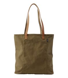 Leather-Handle Essential Tote Bag | Bags & Totes at L.L.Bean Casual Duck Canvas Everyday Bag, Casual Everyday Duck Canvas Bag, Casual Duck Canvas Tote Bag, Canvas Bag With Reinforced Double Handles, Casual Duck Canvas Bag For Daily Use, Casual Duck Canvas Bag For Everyday Use, Canvas Tote Shoulder Bag With Reinforced Handles, Everyday Coated Canvas Bag With Reinforced Handles, Coated Canvas Bag With Reinforced Handles For Everyday Use