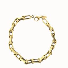 Elevate his style with the timeless elegance of our 18k Solid Yellow Gold Link Bracelet. This exquisite 8-inch piece, weighing 10 grams, is expertly crafted in Italy and captures the essence of sophistication. A perfect gift for men, its hypoallergenic 18k gold construction ensures both quality and comfort. Delivered in an Amalia blue gift box, this bracelet is not just an accessory, but a statement of refined taste Mens Silver Jewelry, His Style, Gold Link Bracelet, Baby Earrings, Mens Gold Bracelets, Men Bracelet, Gold Link, Kids Necklace, Men's Bracelet